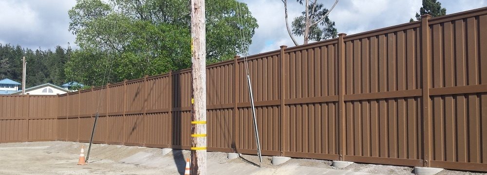 Electrical Substation Enclosure - Trex Fencing - Mendocino CA An electrical substation enclosure in Mendocino CA using Trex Fencing.