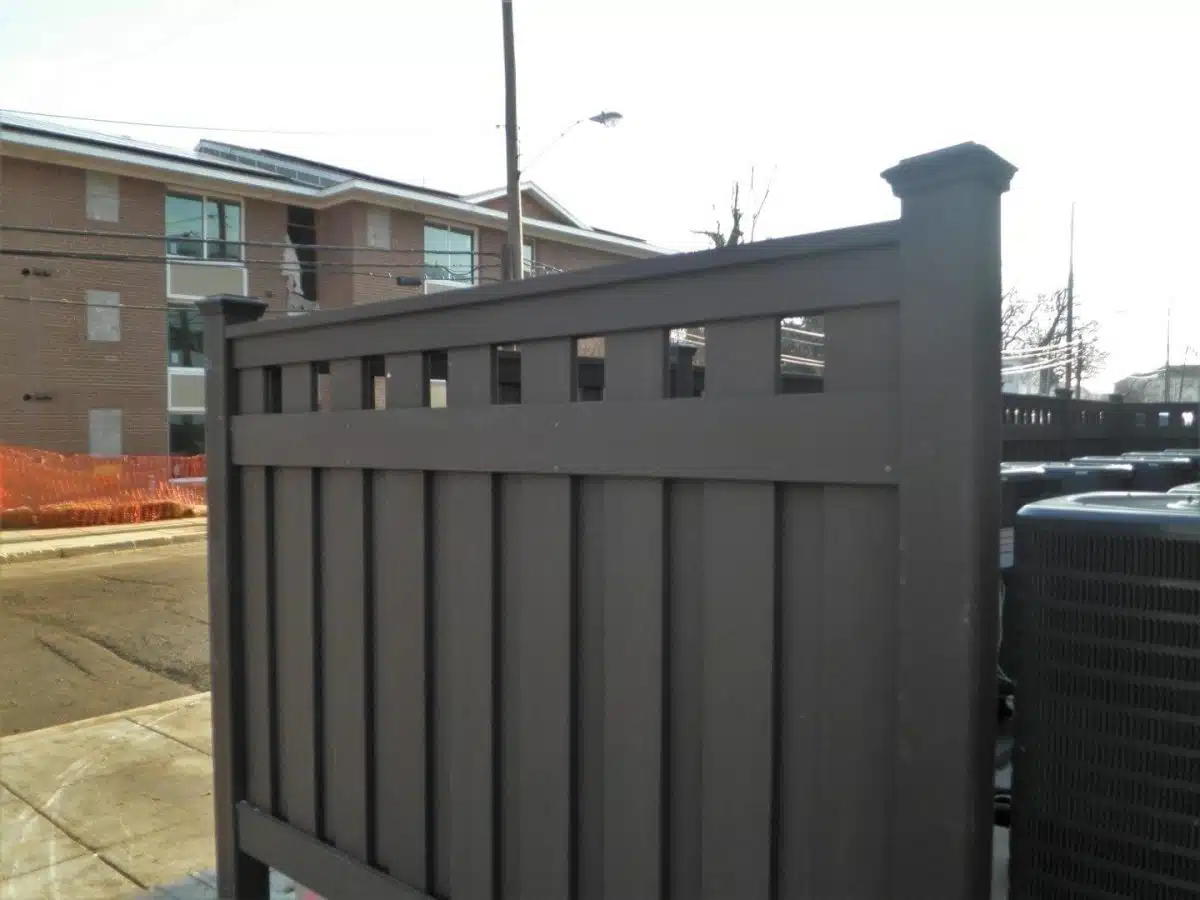 Trex Seclusions Semi-Privacy fence A Semi-Privacy Fence made from Trex Seclusions composite fencing.