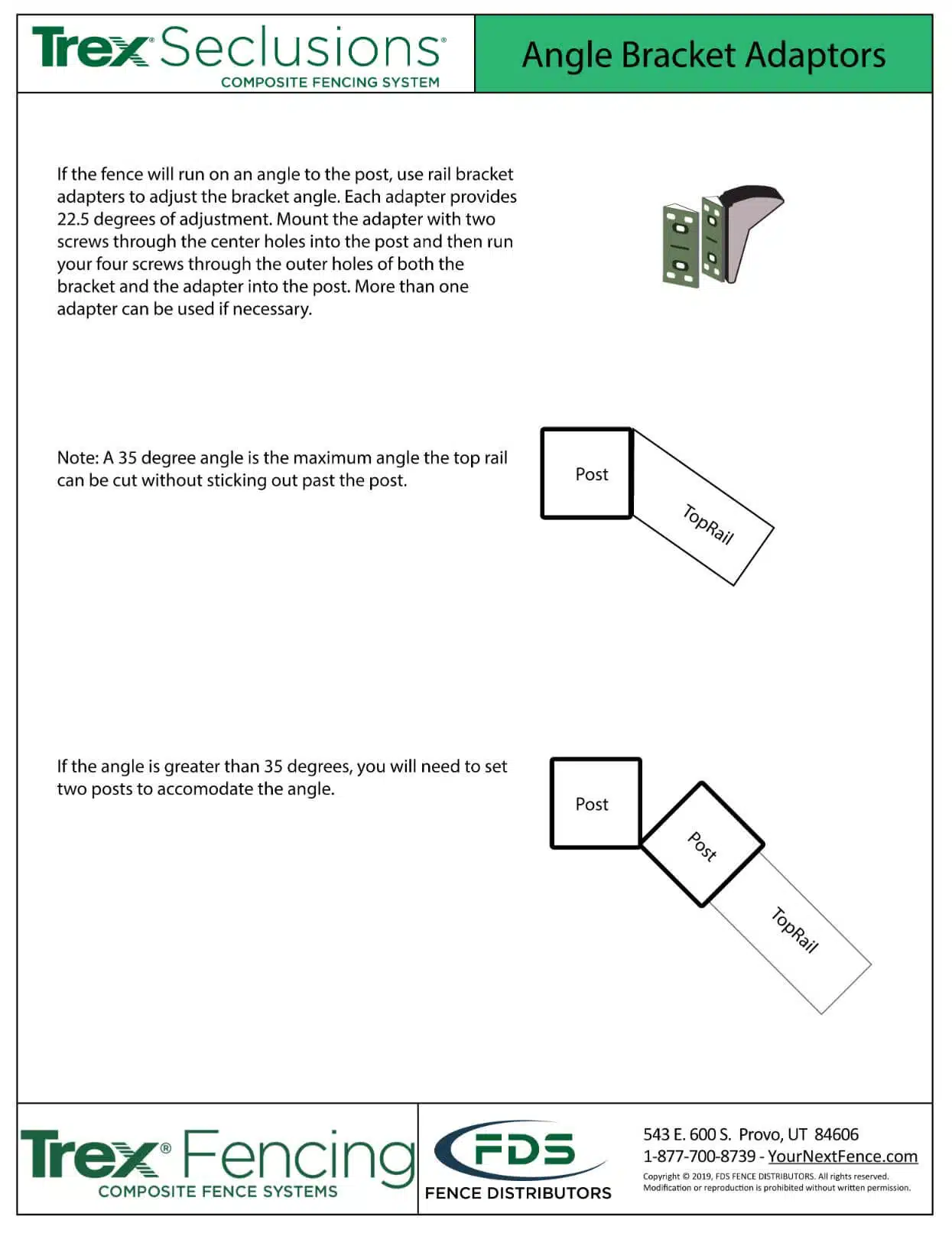 Angle Bracket Adapters >> Seclusions Install Guides 10