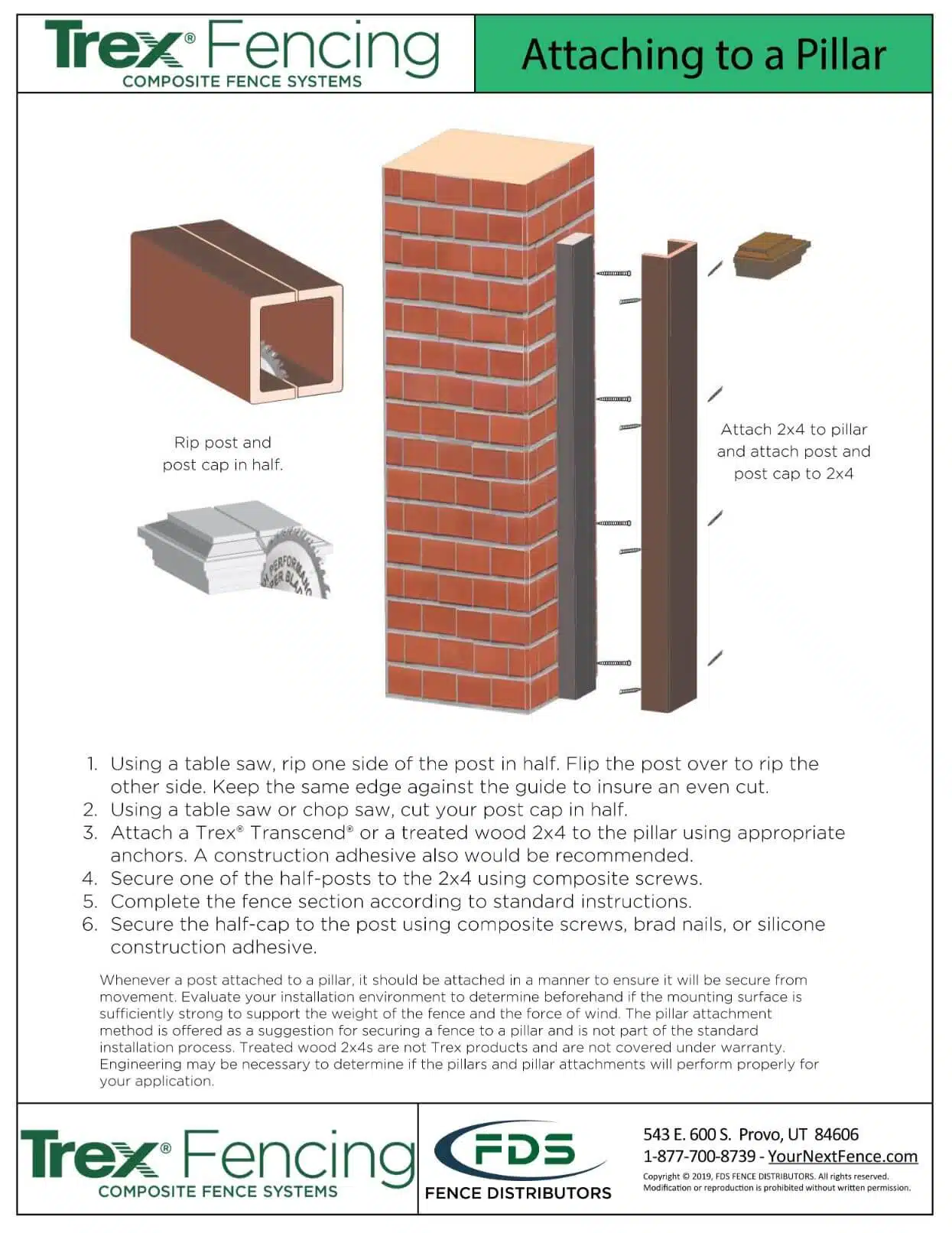 Attaching to a Pillar >> Horizons Install Guides 4