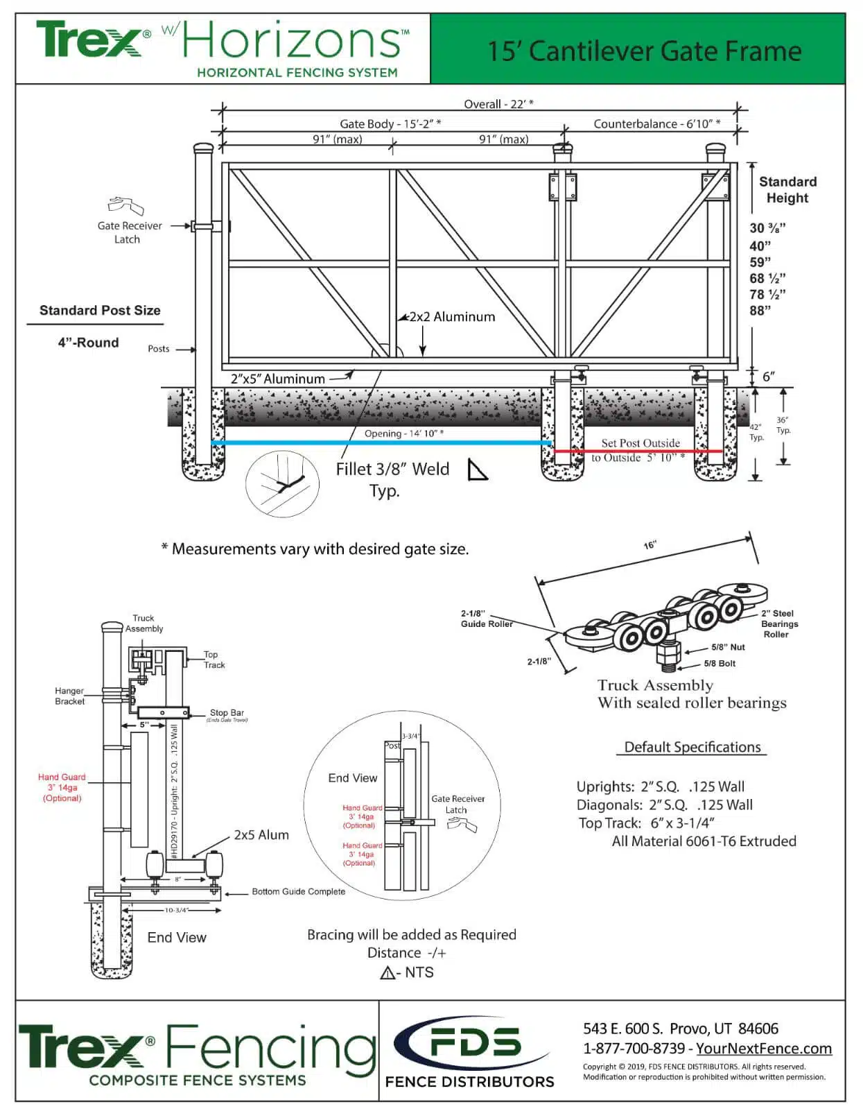 Horizons- Cantilever Gate Frame >> Horizons Install Guides 8