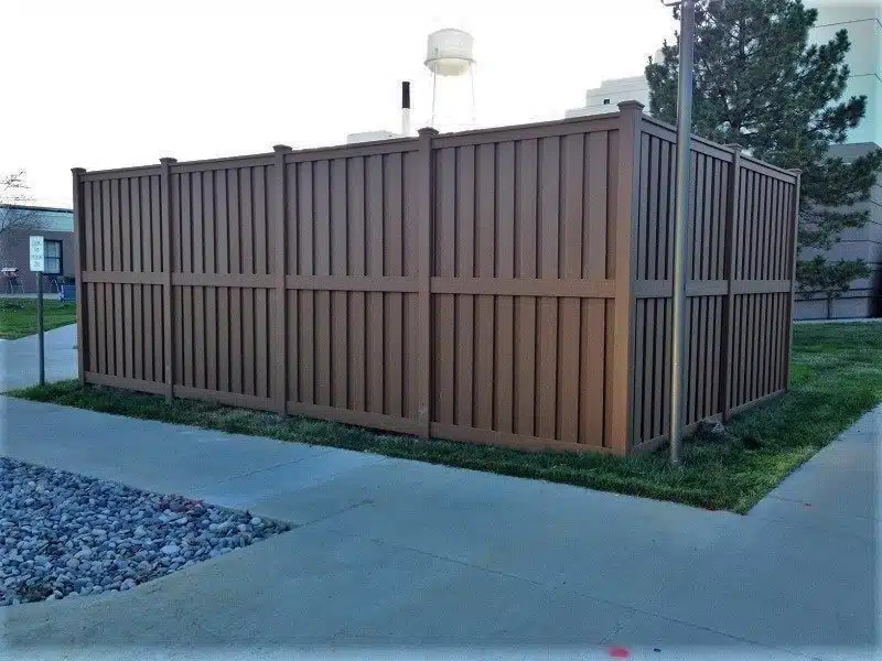 grand-junction-medical-center-trex-fencing-enclosure-003 A Trex Fence Utility enclosure for the Grand Junction VA Medical Center