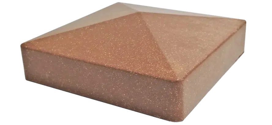 trex-fencing-crown-post-cap Crown Post Cap for Trex Fencing Post in Saddle color