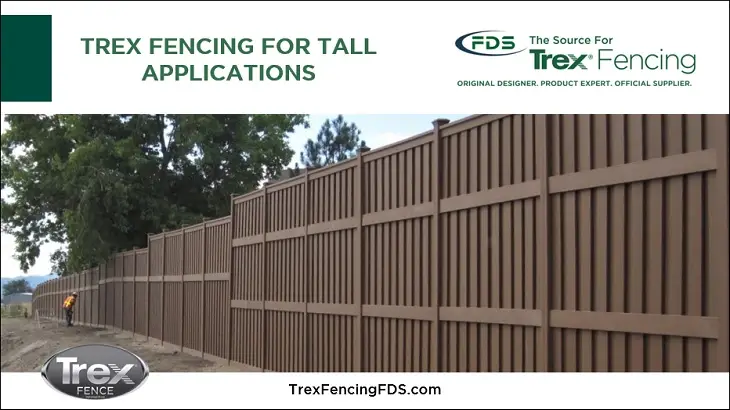 trex-fencing-for-tall-fences Tall Fence installed with Trex Fencing materials