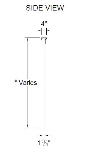 Trex Seclusions gate side view profile