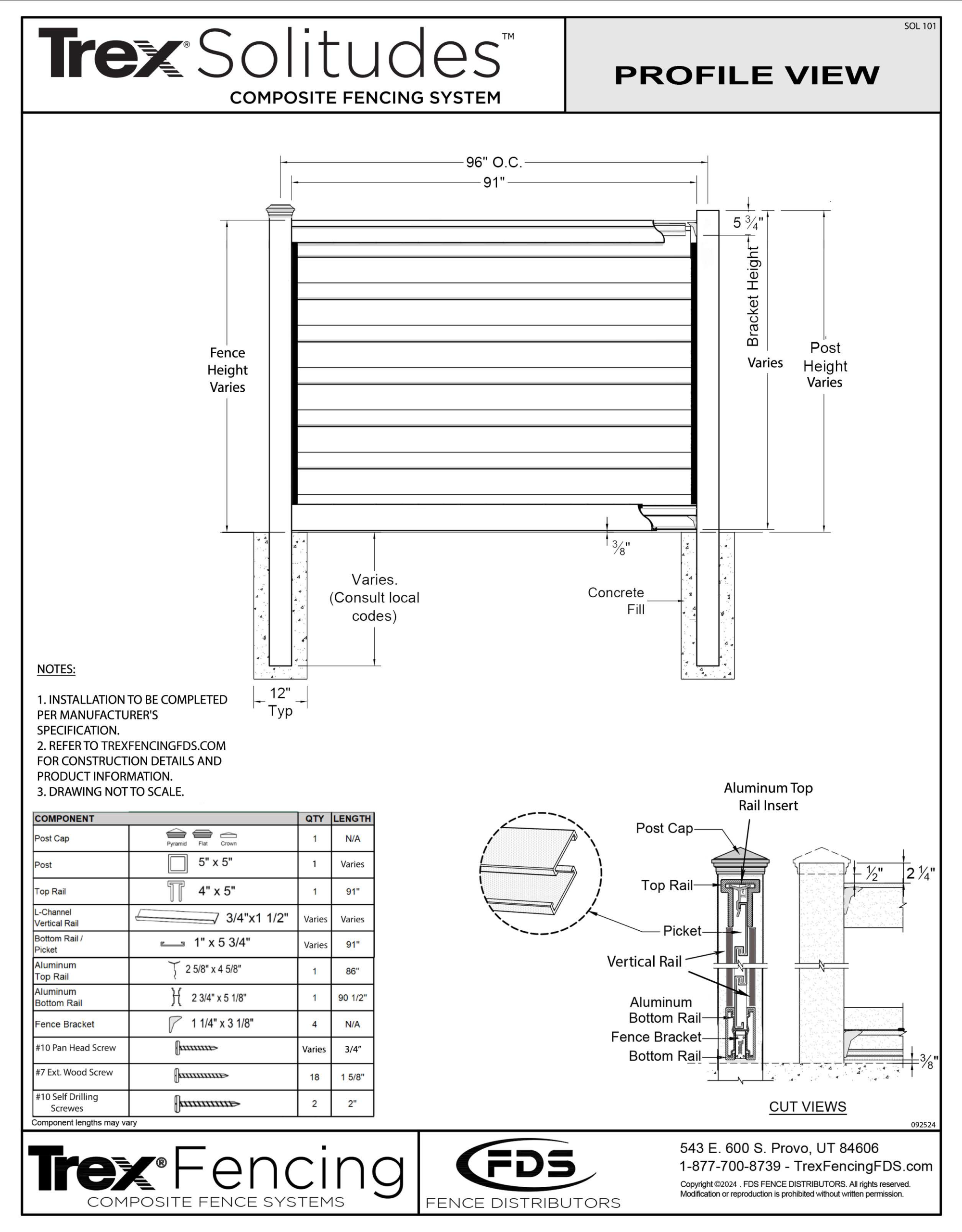 Trex-Solitudes-Architectural-Drawings-Profile-View Architectural Resources 1