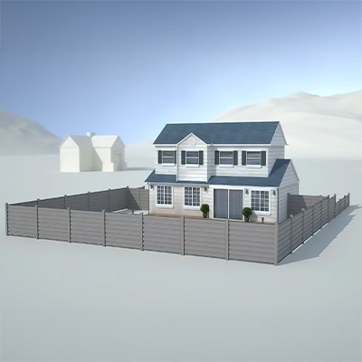 Fully installed fence